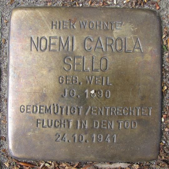 Stolperstein en memoria de Noemi Carola Sello
