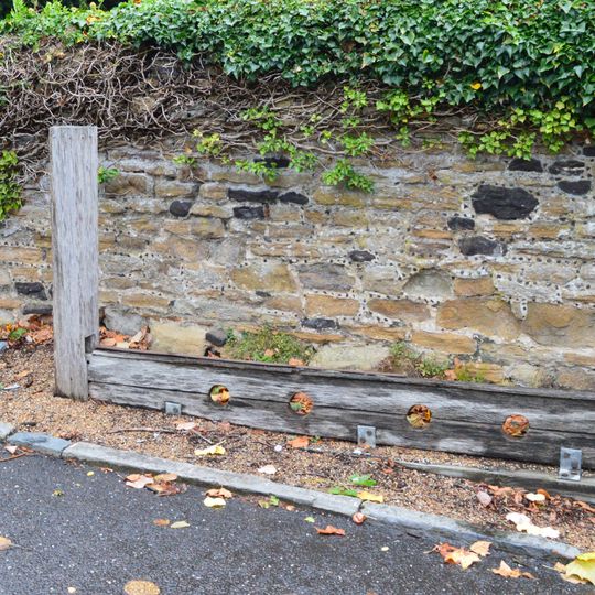 Stock And Whipping Post, 1 Yard From Church Yard Wall