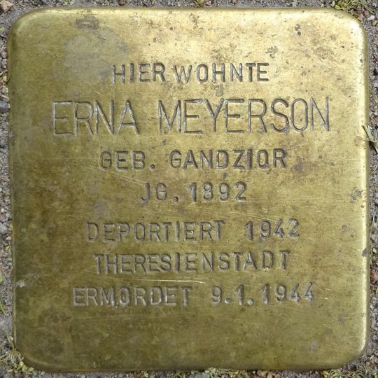 Stolperstein dedicated to Erna Meyerson