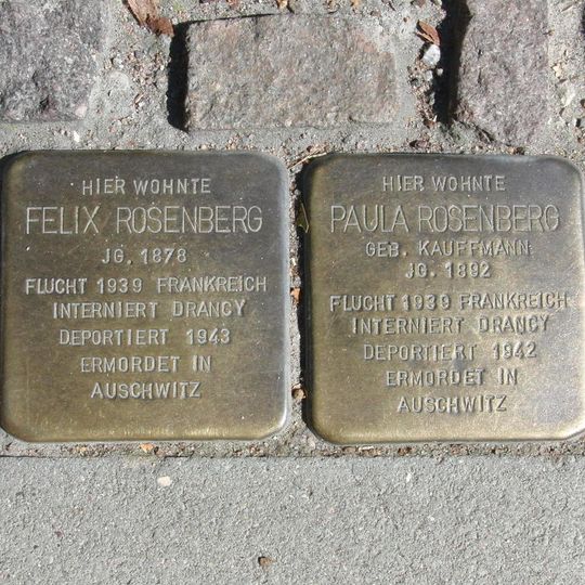 Stolperstein dedicated to Felix Rosenberg