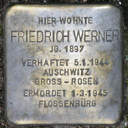 Stolperstein em memória de Friedrich Werner