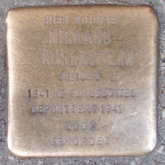 Stolperstein en memoria de Richard Rosenstern