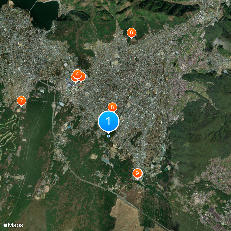 Kitaguchi Hongū Fuji Sengen Shrine Map