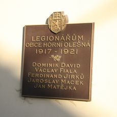 Pamětní deska legionářům v Horní Olešné