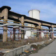 Oblouková mostní rampa vlečky v Poldi Kladno