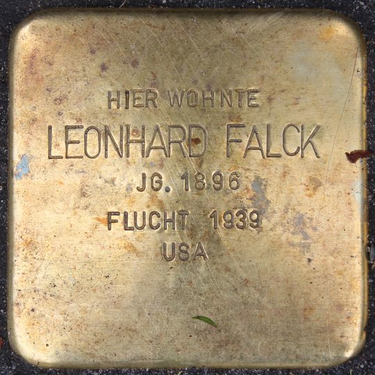 Stolperstein dedicated to Leonhard Falck