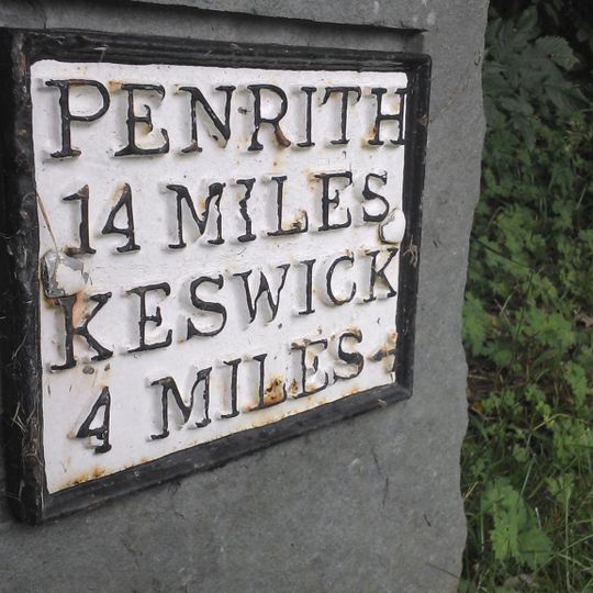 Milestone, West Threlkeld, A66 jct W road to village