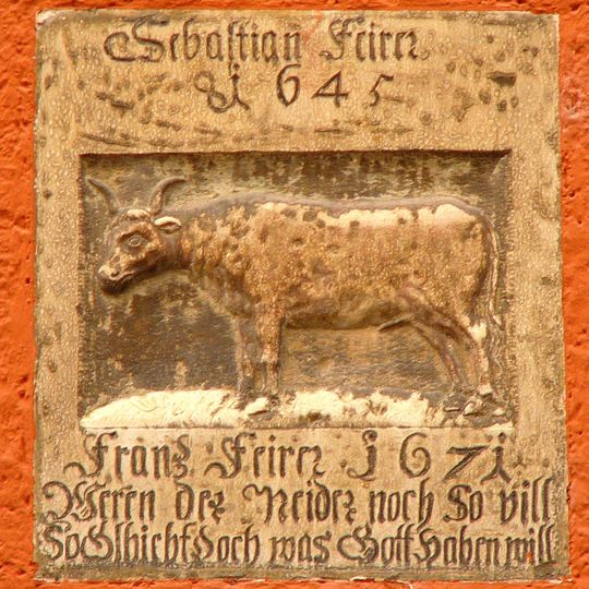 Handwerkerschild eines Metzgers