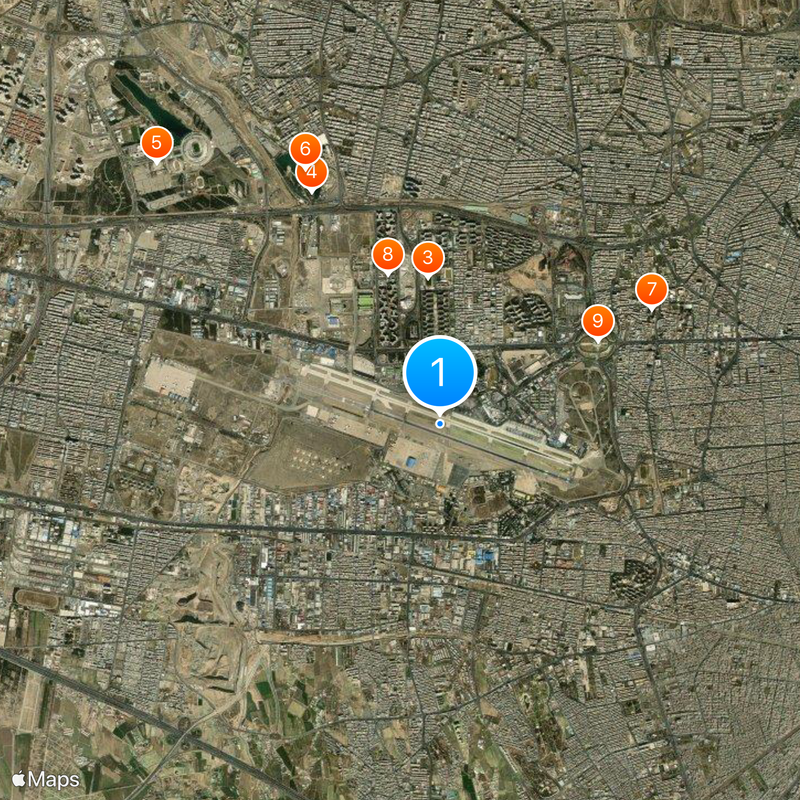 Aeroporto Internacional de Mehrabad Mapa