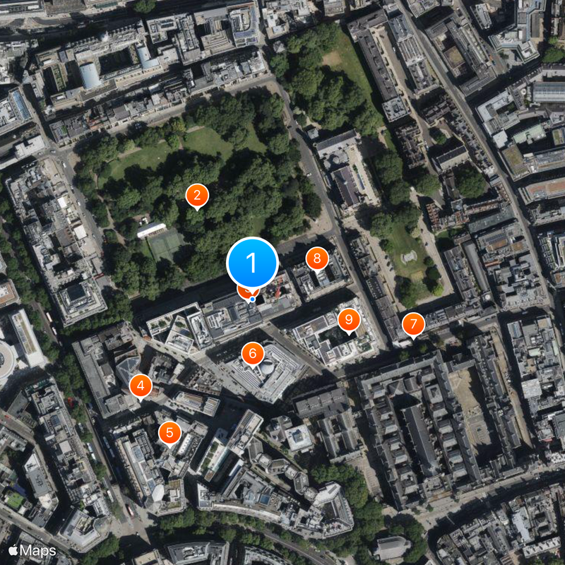 Royal College of Surgeons of England Map