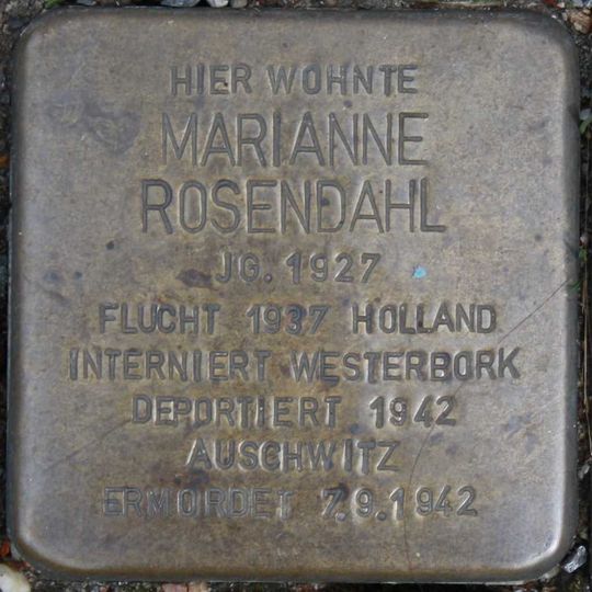 Stolperstein en memoria de Marianne Rosendahl