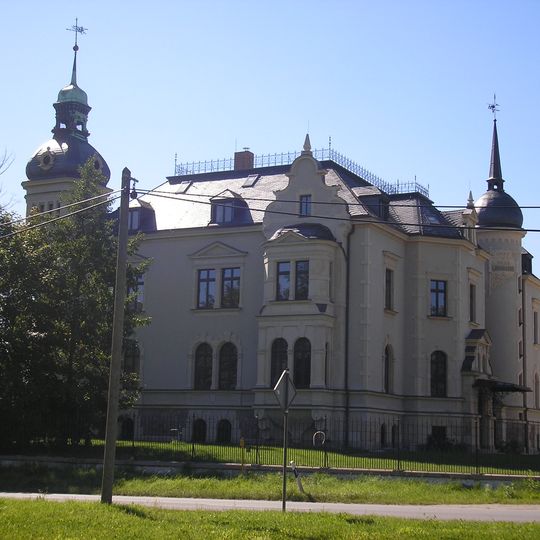 Villa mit Bedienstetenwohnhaus, Villengarten und Einfriedung Altenburger Straße 5