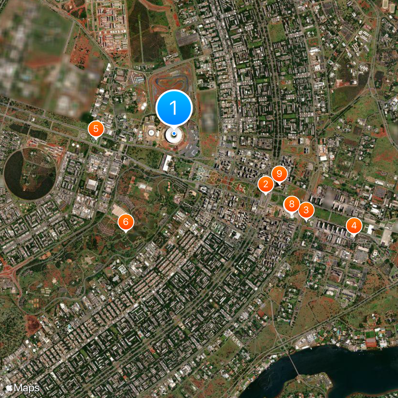 Estádio Nacional de Brasília Map