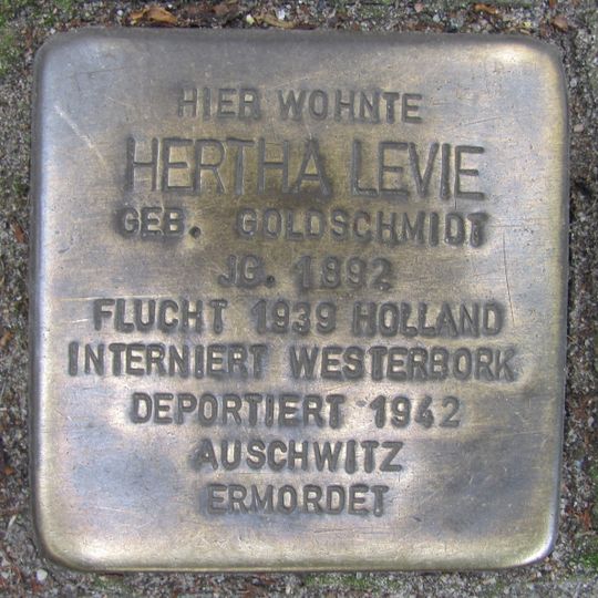 Stolperstein en memoria de Hertha Levie