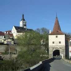 Stone bridge with a gate tower in Stříbro
