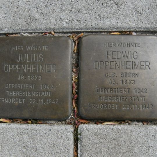Stolperstein en memoria de Julius Oppenheimer