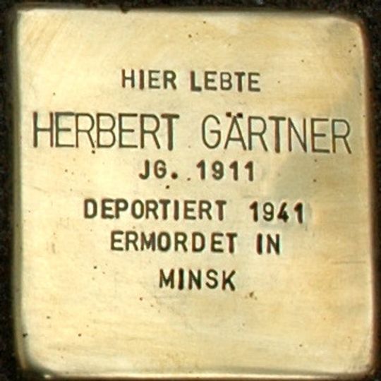 Stolperstein en memoria de Herbert Gärtner