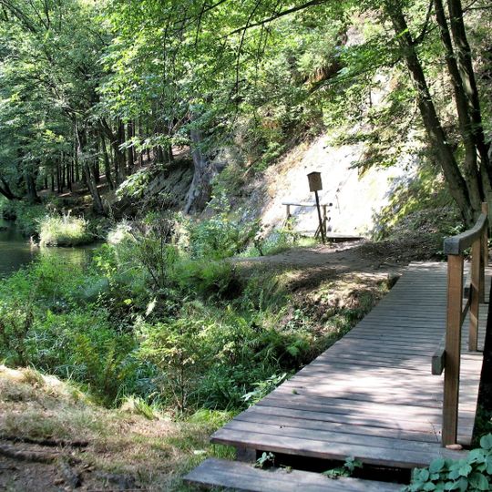 Lávka přes ústí Jetřichovické Bělé