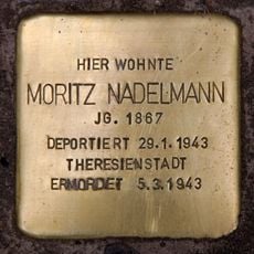 Stolperstein dedicated to Moritz Nadelmann