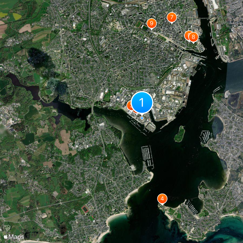 Keroman Submarine Base Map