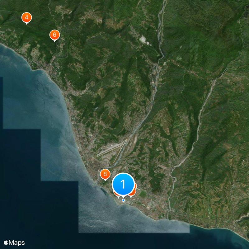 Olympiastadion Sotschi Karte