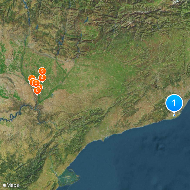 Madrid–Barcelona high-speed rail line Map