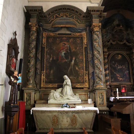 Autel et retable du Rosaire de l'église Saint-Pierre de Retiers