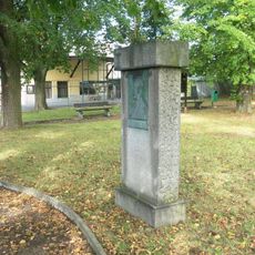 Pomník Františka Zvěřiny v klášterní zahradě v Klášteru Hradiště nad Jizerou