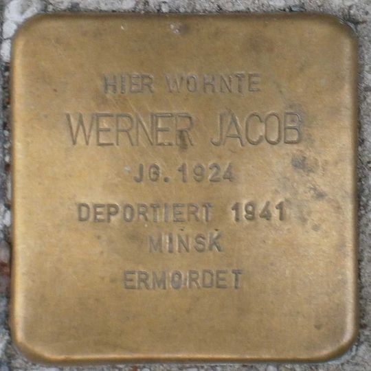 Stolperstein en memoria de Werner Jakob