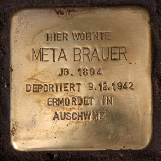 Stolperstein dedicated to Meta Brauer