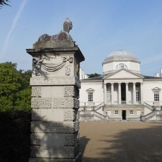 Stone Entrance Piers In Front Of Chiswick House