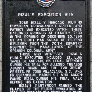 Rizal’s Execution Site historical marker