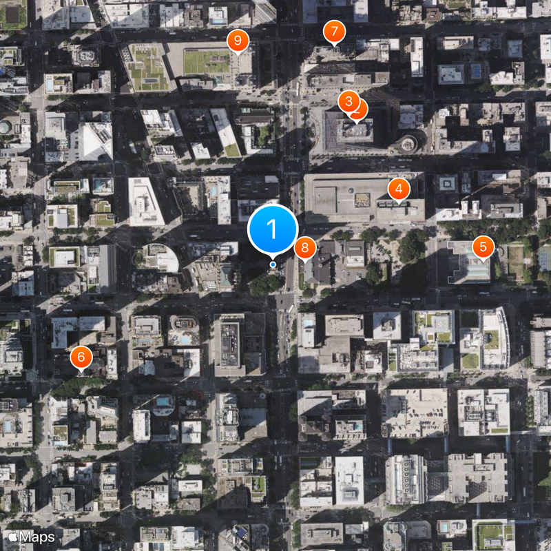 Chicago Water Tower Map