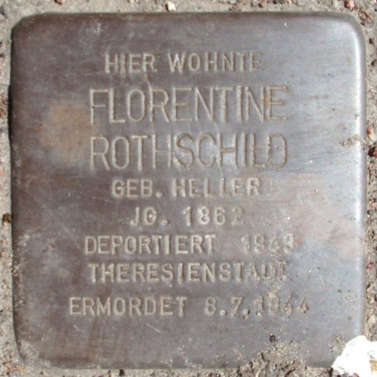 Stolperstein en memoria de Florentine Rothschild