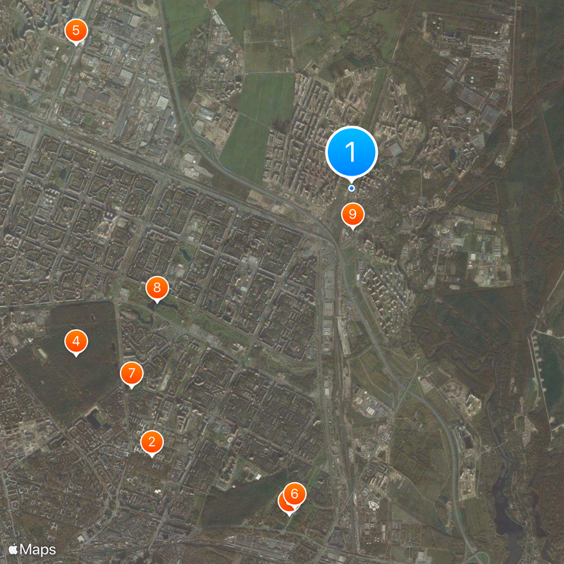 Devyatkino Map