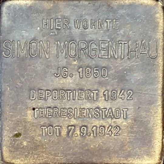 Stolperstein dedicated to Simon Morgenthau