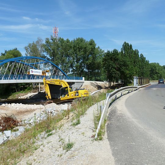 Most Vidovské ulice přes Malši v Roudném