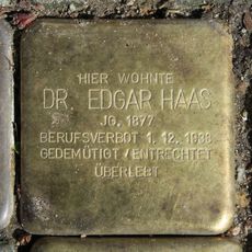 Stolperstein dedicated to Edgar Haas