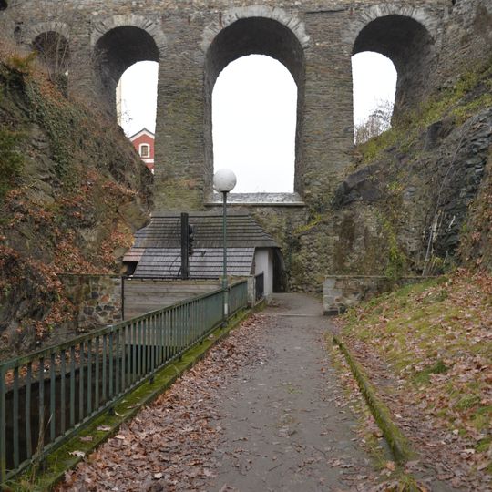 Bridge over Myší díra in Český Krumlov
