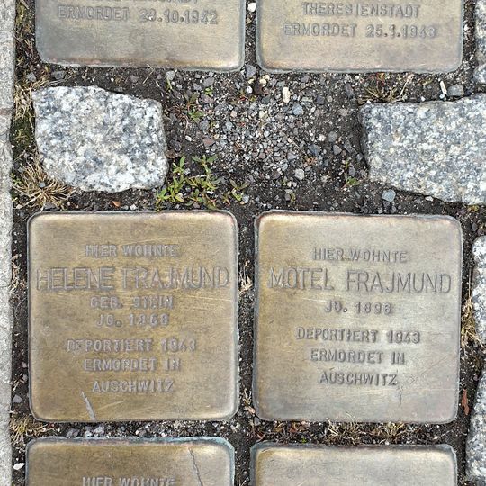 Stolperstein dedicated to Helene Frajmund