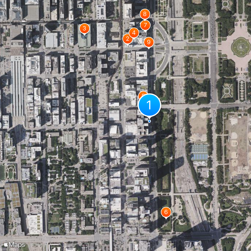 Hilton Chicago Map