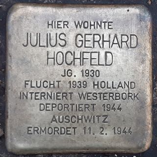 Stolperstein dedicated to Julius Gerhard Hochfeld