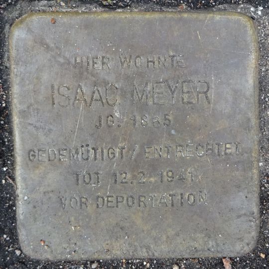 Stolperstein en memoria de Isaac Meyer