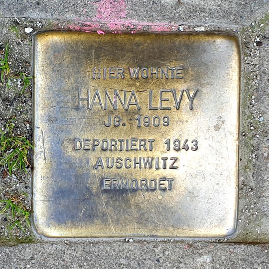 Stolperstein dedicated to Hanna Levy