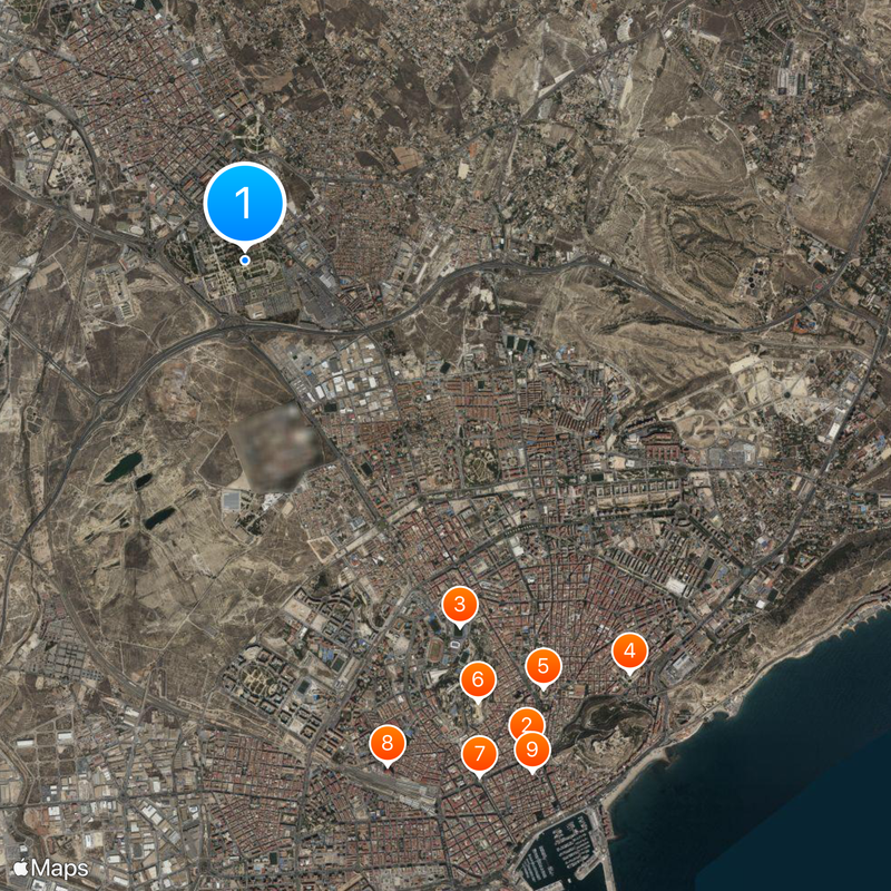 Université d'Alicante Carte