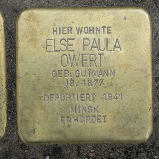 Stolperstein dedicated to Else Paula Owert