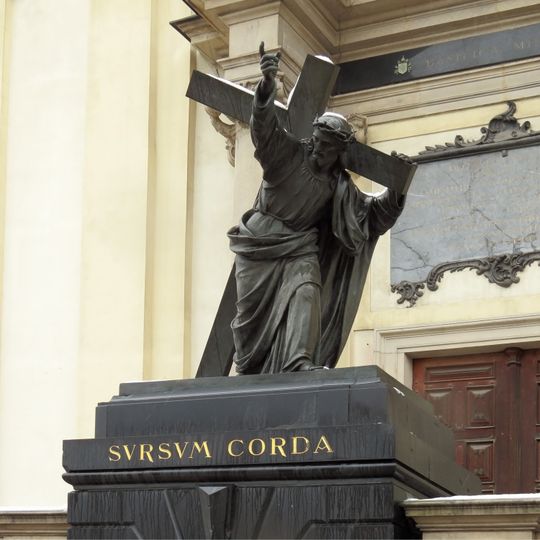 Sculpture of Jesus Christ bearing the Cross, Holy Cross Church, Warsaw