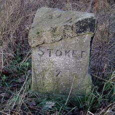 Milestone, N of cross-roads