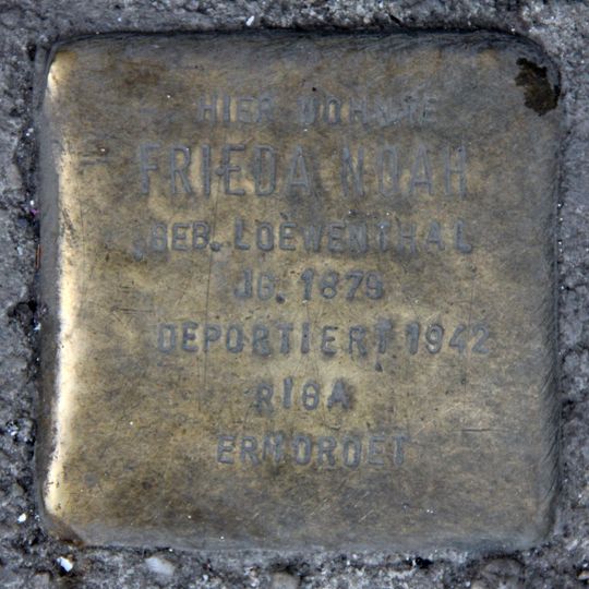 Stolperstein dedicated to Frieda Noah