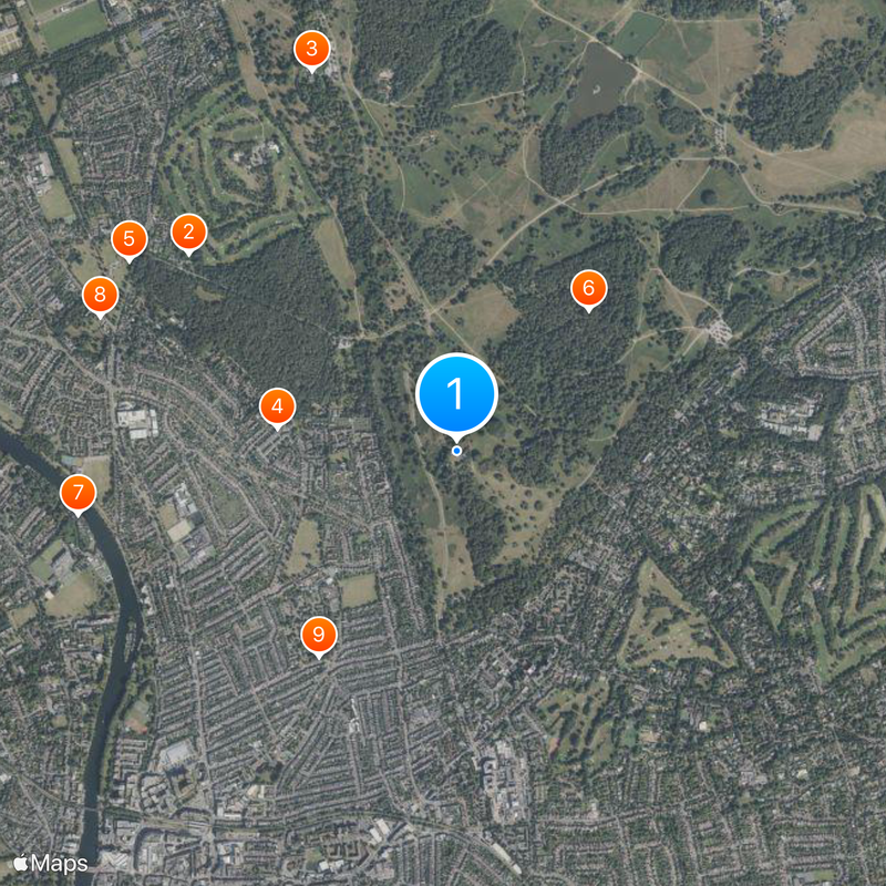 Thatched House Lodge Map